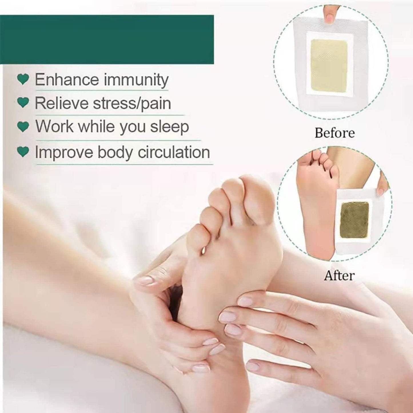 Toxin Release Foot Pads (Pack of 10)